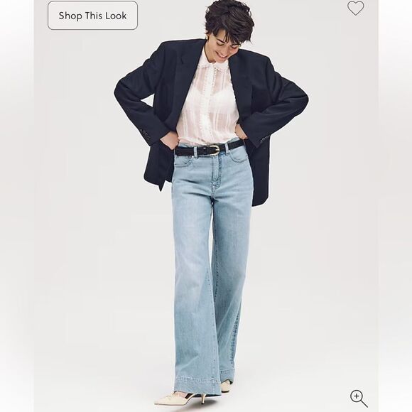 NWT J CREW PETITE New high-rise denim trouser jean in Synniva “light” Wash - Picture 6 of 10